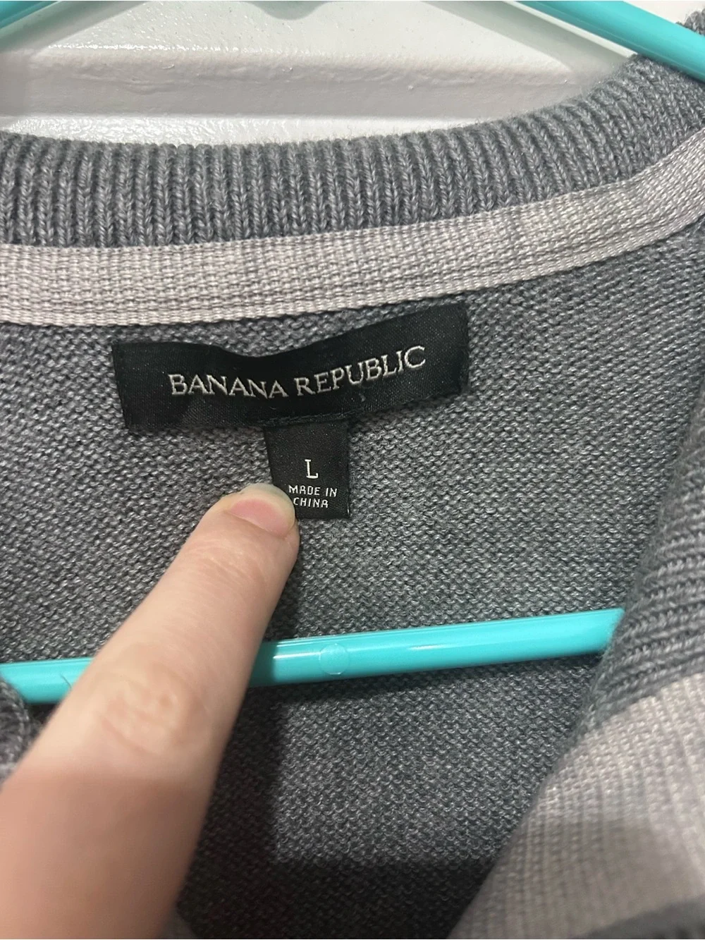 Banana Republic Men's Gray Zip-Up Textured Knit Jacket / Sweater